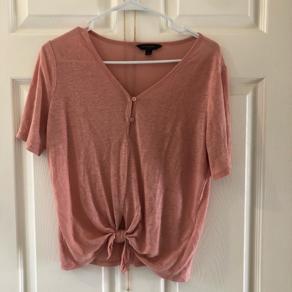 Banana Republic Tie-Front Tee